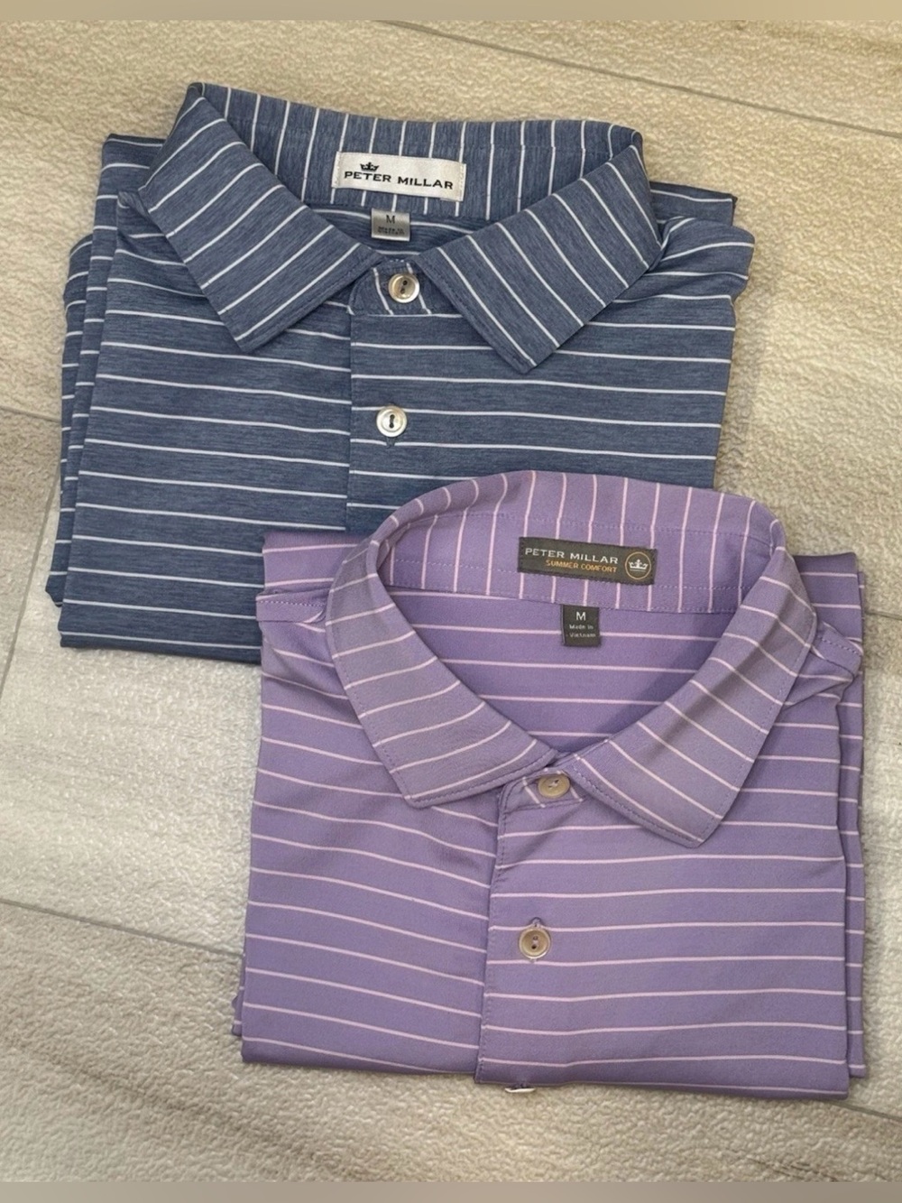 Peter Millar Men's Summer Polo Shirts Size
Medium Lot of 2 Logo